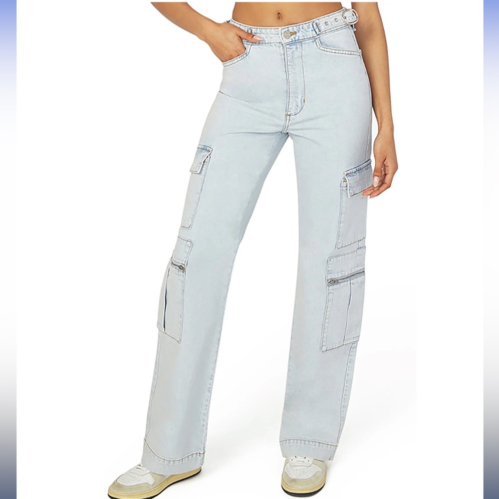 NWT - WeWoreWhat Utility Straight Jean Size 27 - Super Light color - NEVER WORN